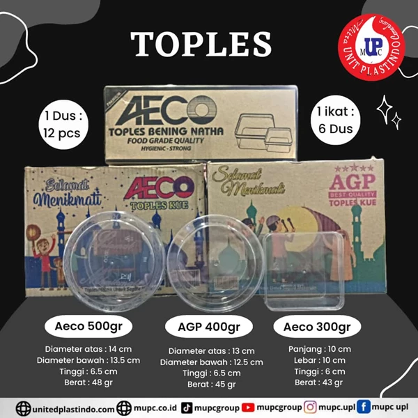 toples aeco round and square agp round