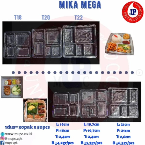 MIKA MEGA TRAY / MIKA SEKAT / MIKA DALAMAN DUS / MIKA BESEK