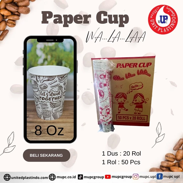 Paper cup walala / gelas kertas / gelas kopi / gelas coffee