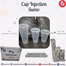 GELAS PLSATIK PP CUP INJECTION SUMO 400ML 500ML 70