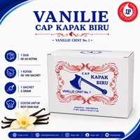 Vanilie Cap Kapak Biru Vanili Bubuk Sachet 2gr Perisa Makanan Untuk Roti dan Kue
