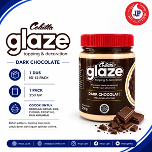 Colatta Glaze Dark Chocolate Topping dan Decoration 250 Gram