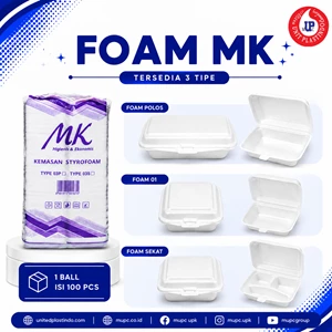 Kotak Makan Styrofoam Foam MK Food Grade Polos Sekat Box Makanan Catering Take Away