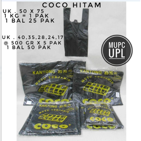 Black Coco Plastic Bag