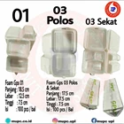 Kotak Makan Styrofoam Gps / Gosyen Polos Dan Sekat / foam 3