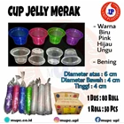 Gelas Plastik Cup Jelly Merak Warna & Bening 1