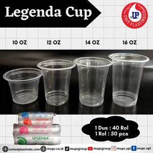 Gelas Plastik Legenda Cup (Oz) Putih / gelas oz plastik