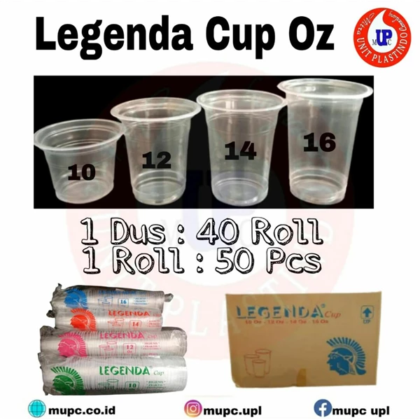 Plastic Cups Legend Cup (Oz) White Various Sizes