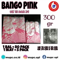 Kantong Plastik Kresek Bango Pink Ukuran 24 Dan 15 / kresek bening / asoi bening