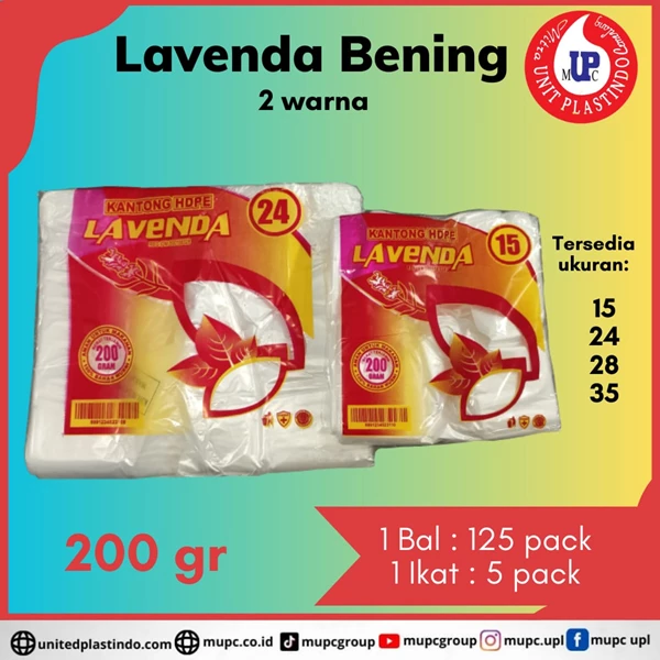 Lavenda 2 Plastic Bags Wr Uk 35 28 24 And 15