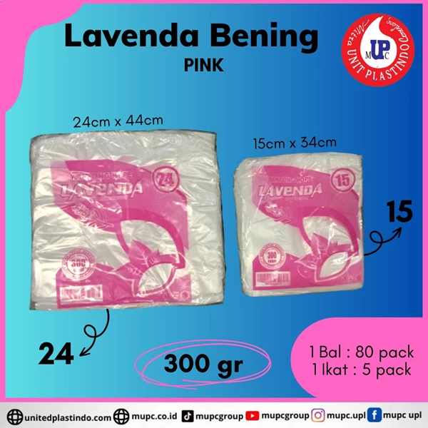 Pink Lavenda Plastic Bags Uk 24 And 15