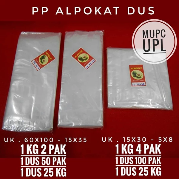 Plastik Pp Alpokat Dus / Plastik pp bening / Plastik loundry