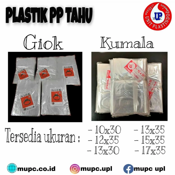 Giok Pp Plastic Tofu Various Sizes