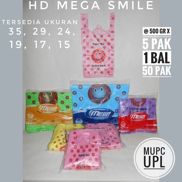 Various Size Mega Smile Hd Plastic Bags