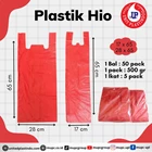 Kantong Plastik HIO MERAH UK 28X65 & 17X65 / kantong plastik merah 1