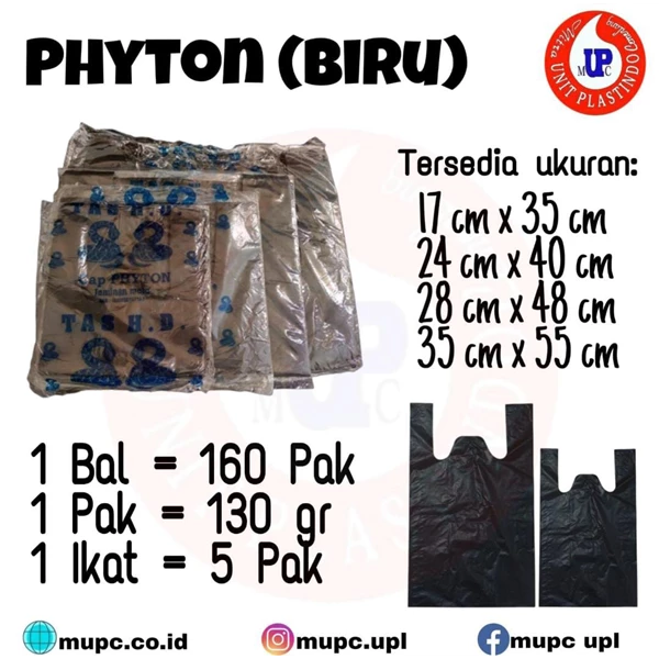 Blue Hd Phyton Plastic bag