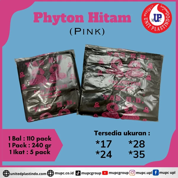 Kantong Plastik Kresek Hd Phyton Pink