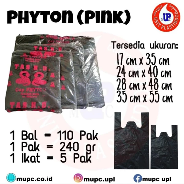 Phyton Pink Hd Plastic bag