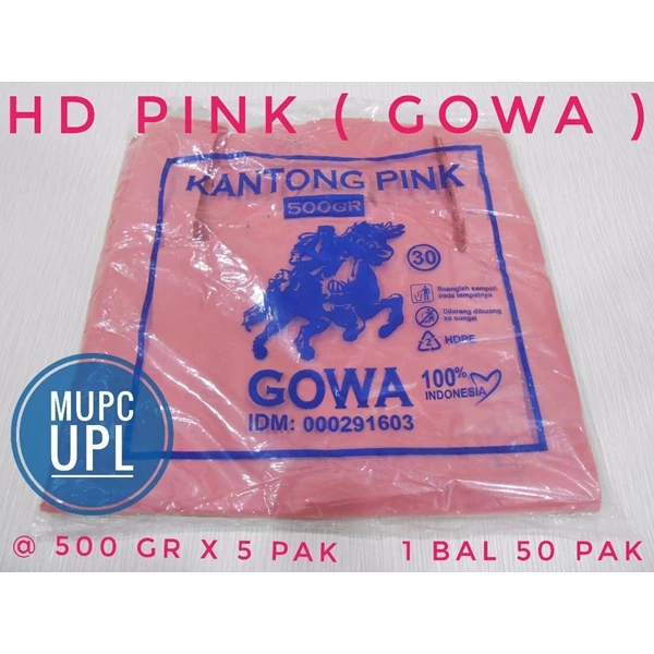 Kantong Plastik Kresek Hd Pink Gowa Uk 30