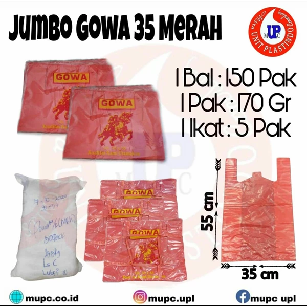 Plastic Hd Jumbo Gowa 35 Red