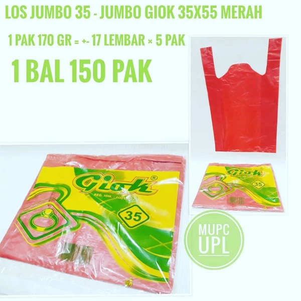 Plastic Hd Los Jumbo 35 Red Giok