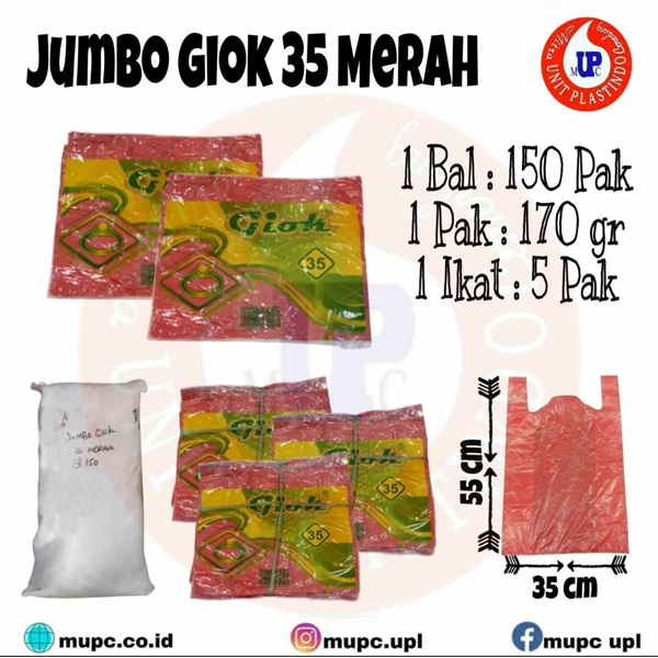 Plastic Hd Los Jumbo 35 Red Giok