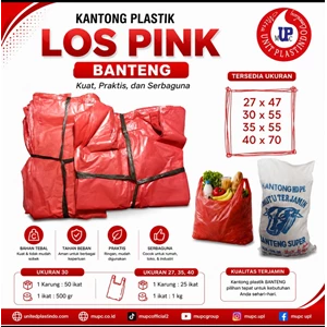 Kantong Plastik Kresek Los Pink Banteng / plastik banteng