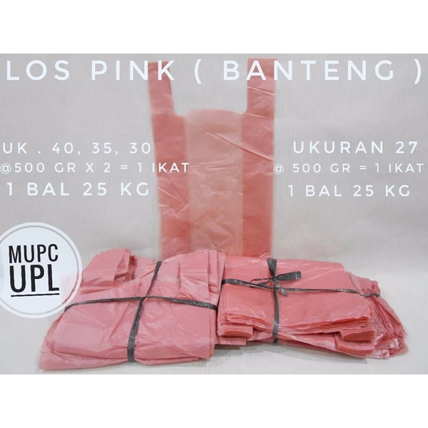 Kantong Plastik Kresek Los Pink Banteng Tersedia Banyak Ukuran