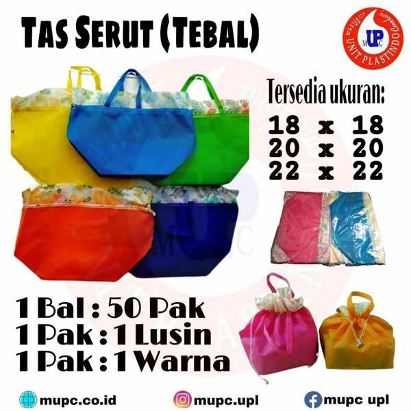 Thick Drawstring Bags / tas kain