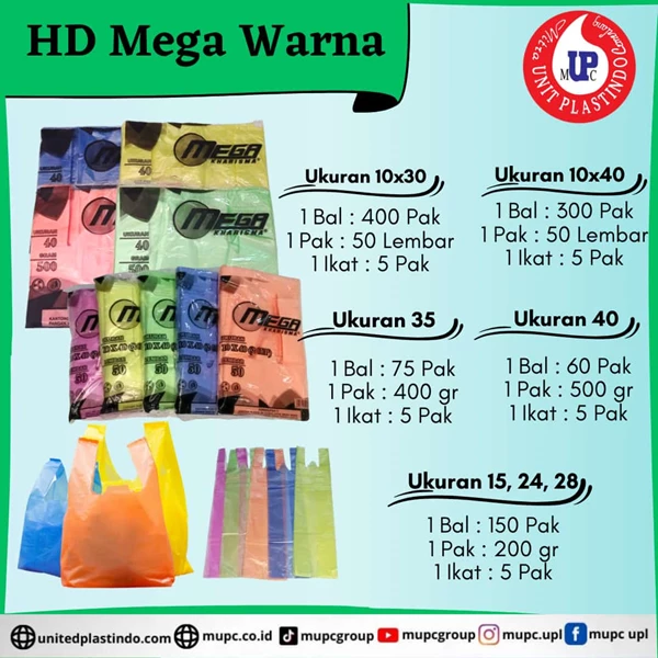 Kantong Plastik Kresek Hd Warna Mega / plastik kantong warna warni