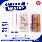 Garpu Kue Plastik Mantap Food Grade 10 cm Garpu Dessert Sekali Pakai Bening Warna 1