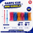 Garpu Kue Plastik Mini Kumala Food Grade Warna 8 cm Garpu Dessert 1