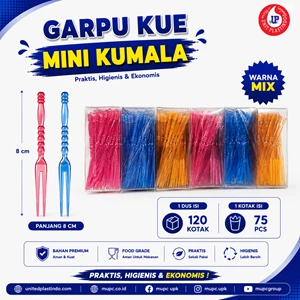 Garpu Kue Plastik Mini Kumala Food Grade Warna 8 cm Garpu Dessert