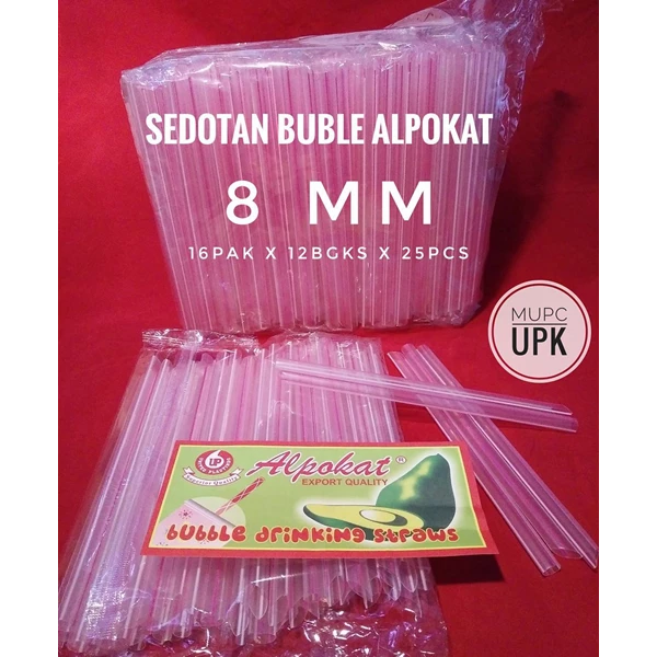8mm Avocado Bubble Straws