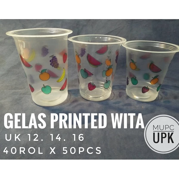  GLASS OZ PRINTED WITA FRUIT PICTURE