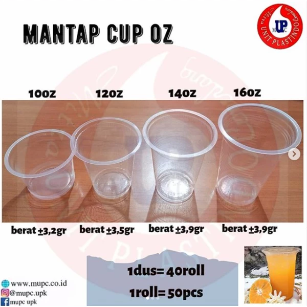 GELAS MANTAP OZ / CUP OZ MANTAP / GELAS PLASTIK