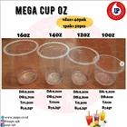 GELAS MEGA OZ / CUP MEGA OZ / GELAS PLASTIK 1