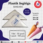 Kantong Plastik Segitiga Kecil Ukuran 24x34 / pipping bag 1