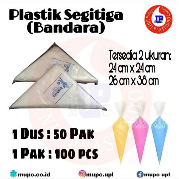 Small Triangle Plastic Bag Size 24x34 / pipping bag