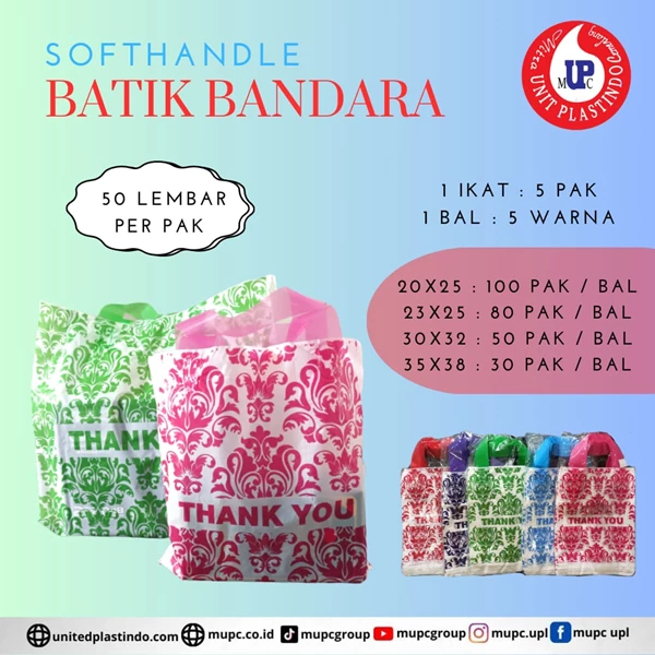 Kantong Plastik Soft Handle  Softhandle batik bandara