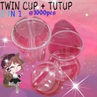 Gelas Plastik Twin / Twin cup oz 2