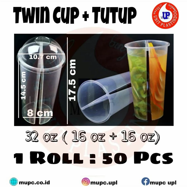 Twin Cup Plastik / cup oz