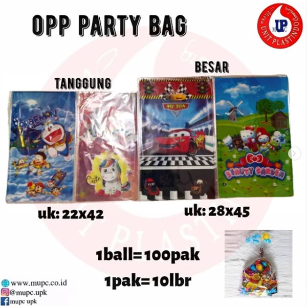  OPP Plastic Birthday / OPP Party Bag