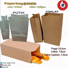 PAPER BAG PUTIH DAN COKLAT / KANTONG GORENGAN / KANTONG ROTI 1