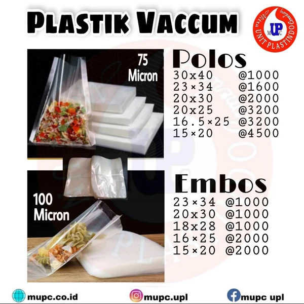 plastic vaccum embos / vacuum polos