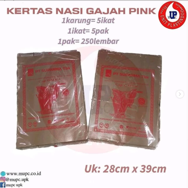 Pink Elephant Rice Paper (size 28x38)