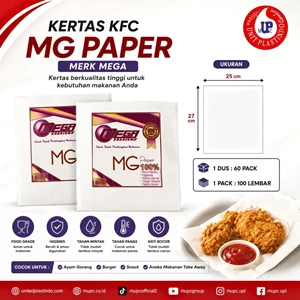 Kertas KFC MG Paper Merk Mega Food Grade 25 x 27 cm