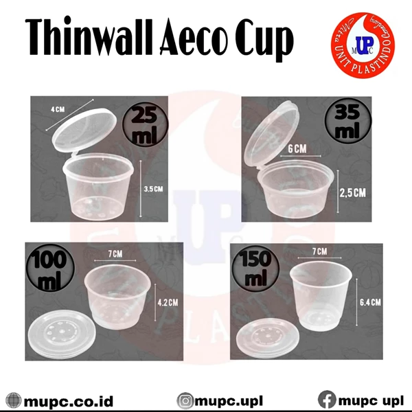 Thinwall aeco cup / cup sambal / tempat saos dan kecap