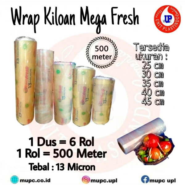 Plastik wrap kiloan mega fresh / wrapping plastic