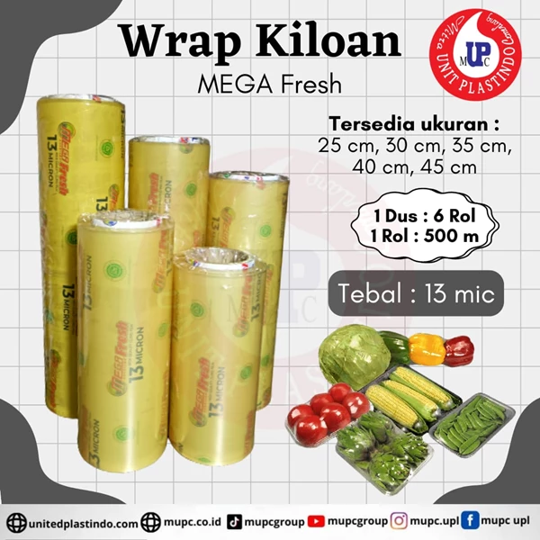 Plastik Wrap Kiloan Mega Fresh / Wrapping Plastic 25 cm